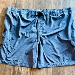 True Nation Men's Big & Tall Swimming Trunks - Blue - Size 4XL